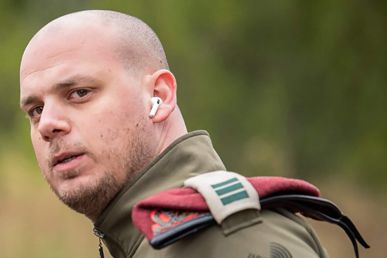 Eli Feldstein, an IDF spokesman, attends the funeral of Yehuda Dimentman, in Homesh, Samaria, on Dec. 17, 2021. Photo by Sraya Diamant/Flash90.