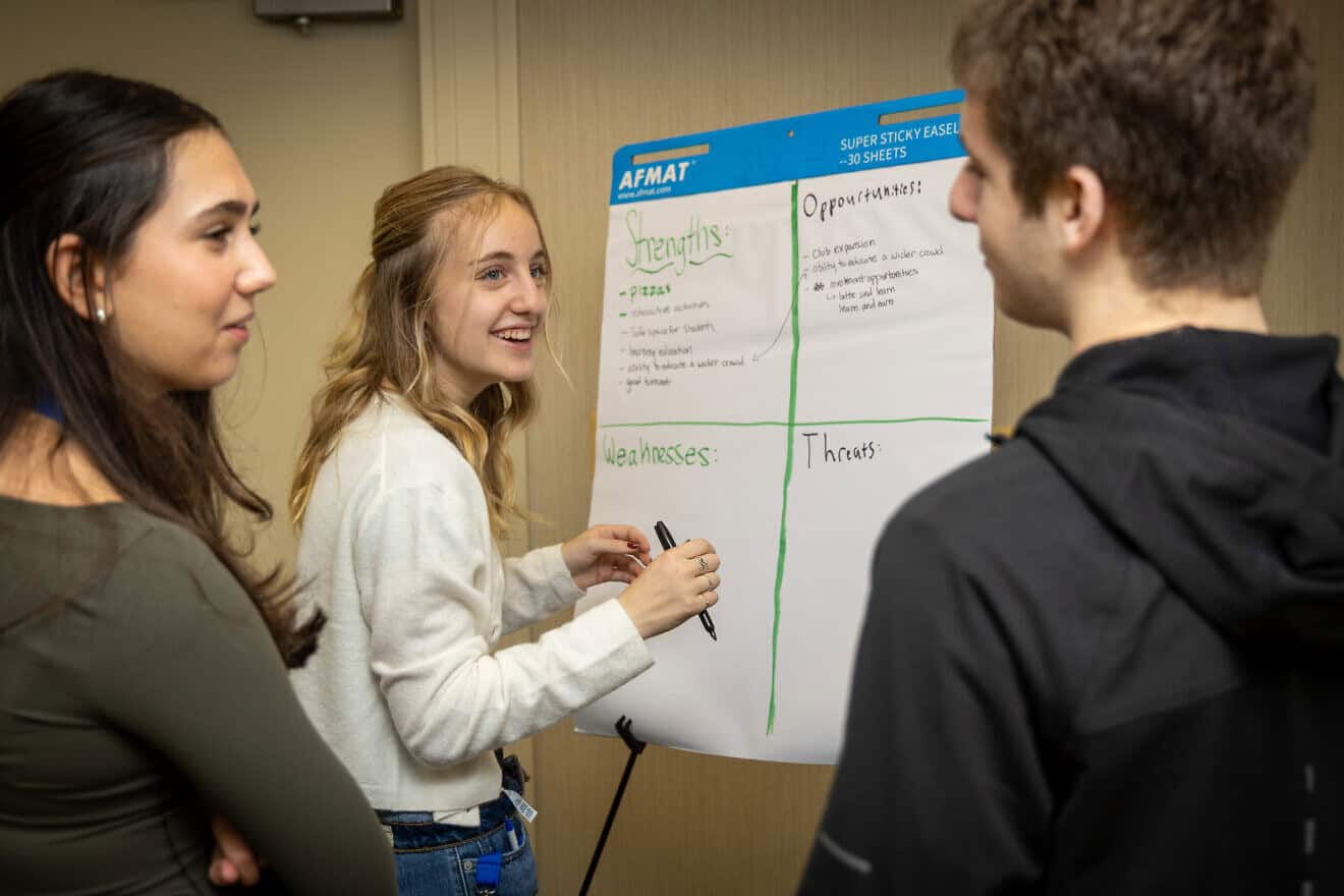 Jewish Student Union leaders learn practical leadership skills at the JSU Presidents Conference. Credit: Courtesy.