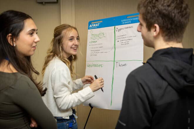 Jewish Student Union leaders learn practical leadership skills at the JSU Presidents Conference. Credit: Courtesy.