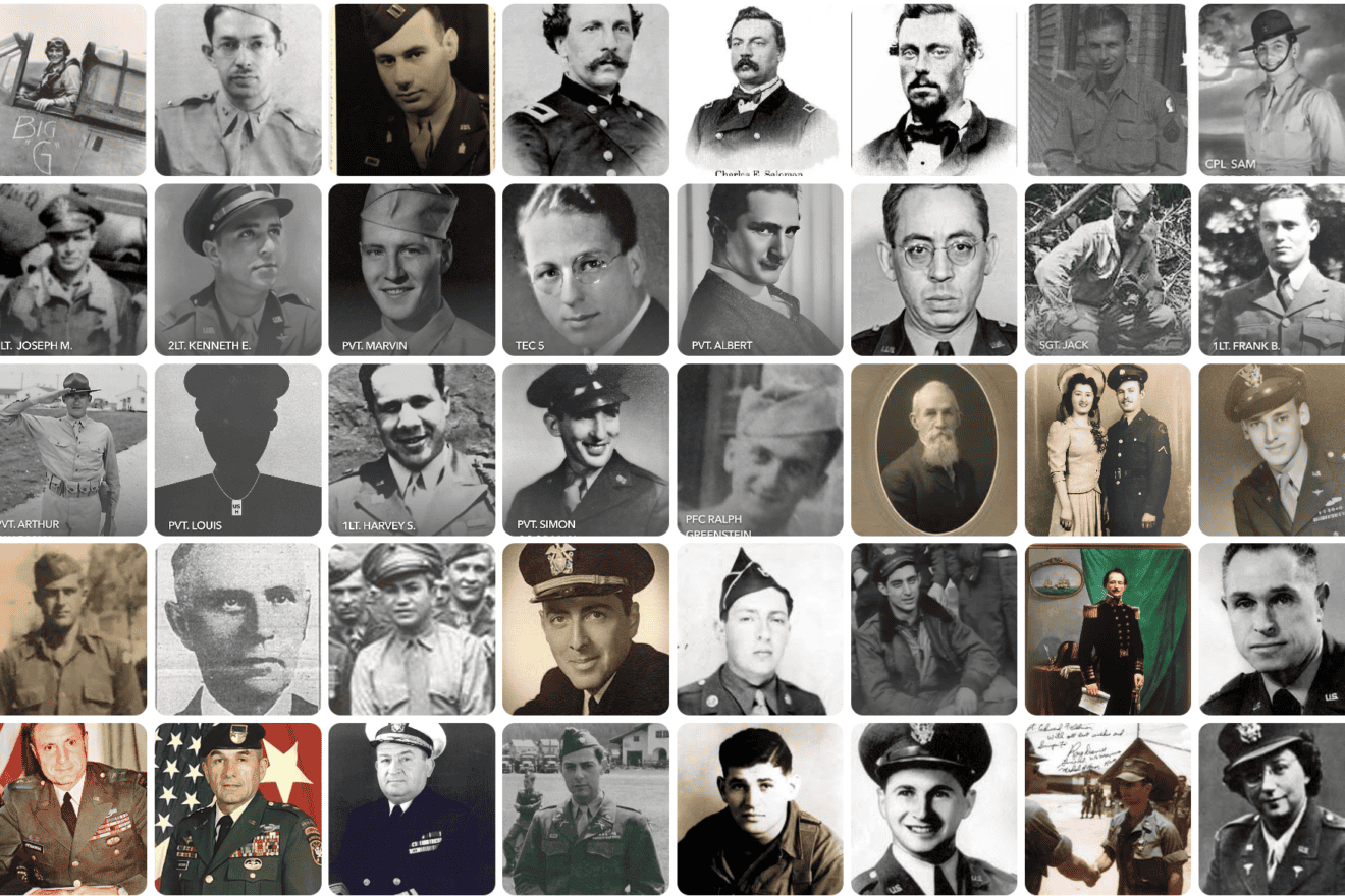 New interactive yahrzeit wall shares families’ untold stories of military heroes. Credit: Courtesy.