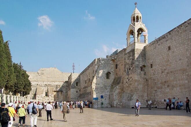 Church of the Nativity in Bethlehem, Judea, on July 6, 2023. Credit: Rundvald via Wikimedia Commons.