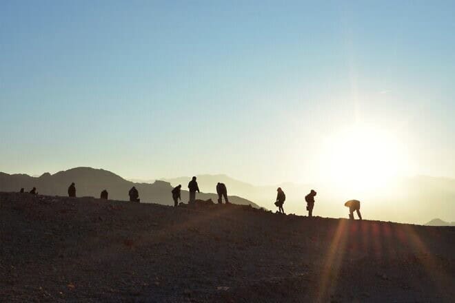 Geochemical surveys at copper production sites in the Timna Valley. Photo credit: Tel Aviv University.
