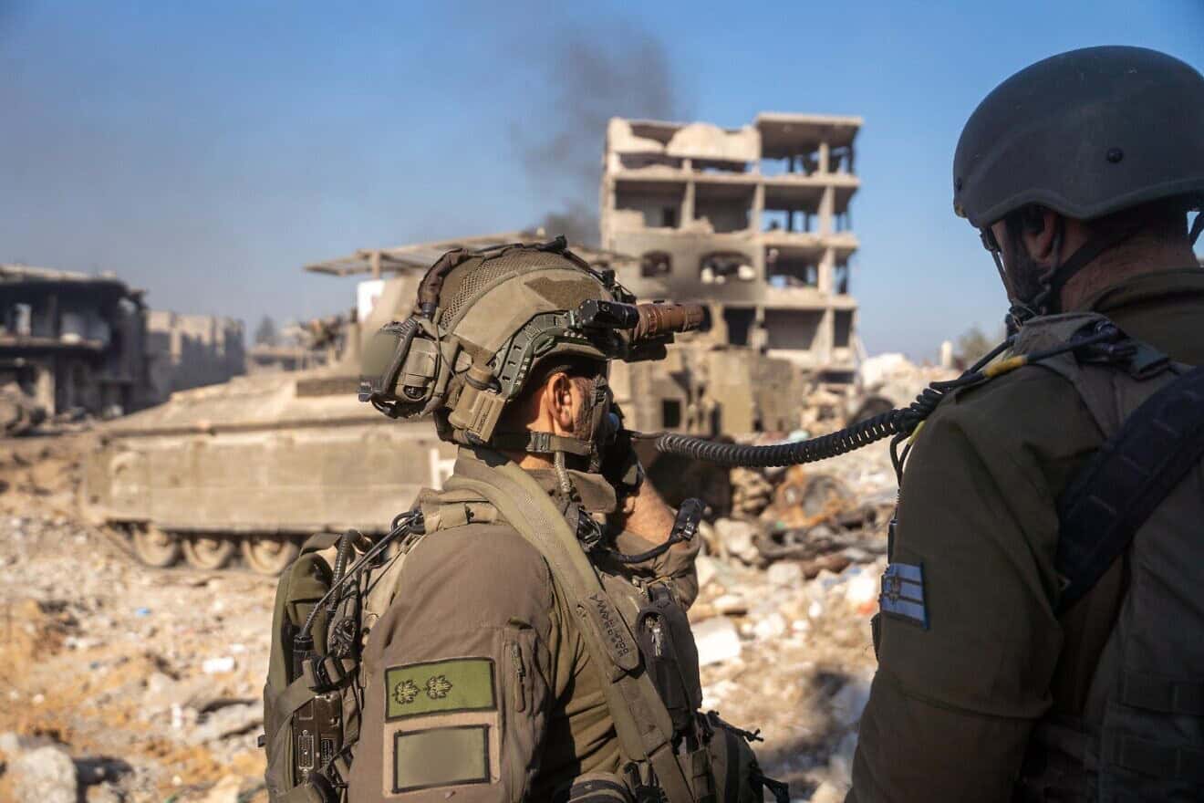 Israeli soldiers from the 162nd "Steel Formation" Armored Division operating in the Gaza Strip, in an undated photo published on Dec. 29, 2024. Credit: IDF.