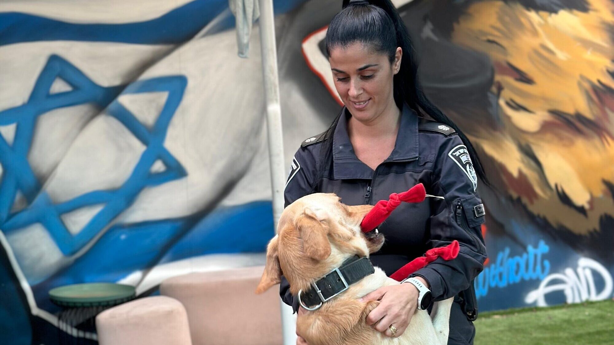 Avital Tzuriel, head of the Israel Police K-9 unit, on Dec. 9, 2024. Credit: Courtesy of the Israel Police.