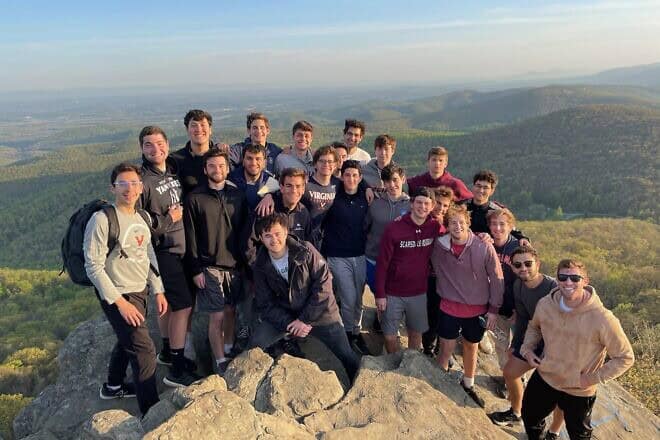 AEPi chapter in the Blue Ridge Mountains of Virginia. Credit: Courtesy.