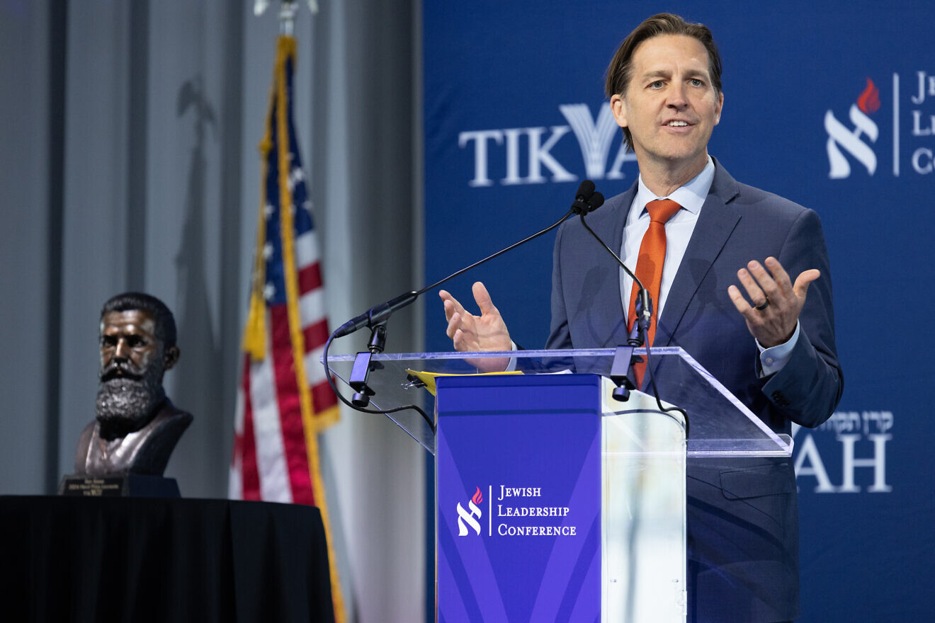 Ben Sasse, former senator and former university president, speaks at the Tikvah Fund Jewish Leadership Conference, where he received an award, in New York City on Dec. 8, 2024. Photo by Sean T. Smith/Simon Luethi via Tikvah Fund.