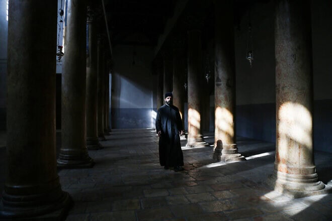 The Church of the Nativity, believed to be the birthplace of Jesus Christ, in the city of Bethlehem, Nov. 30, 2024. Photo by Wisam Hashlamoun/Flash90.