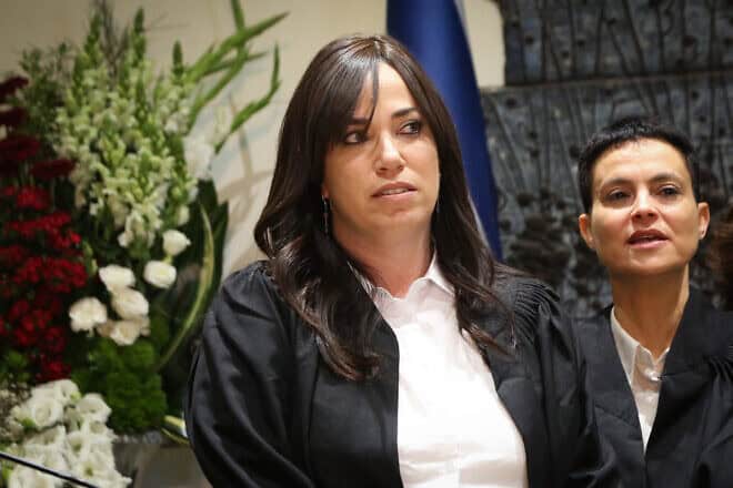 Jerusalem Magistrate's Court Judge Chavi Toker during a swearing-in ceremony at the President's Residence in Jerusalem, Oct. 30, 2017. Photo by Yonatan Sindel/Flash90.