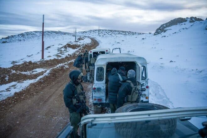 Troops of the Israeli Air Force's elite Shaldag unit on the Syrian side of Mount Hermon, Dec. 8, 2024. Credit: Israel Defense Forces.
