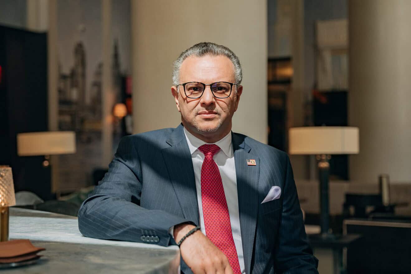 Massad Boulos, Tiffany Trump's father-in-law, at the Wall Street Hotel in New York City on Sept. 4, 2024. Photo by Jeenah Moon for “The Washington Post” via Getty Images.