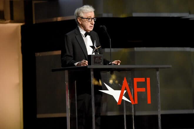 Director and actor Woody Allen at the American Film Institute's 45th Life Achievement Award Gala tribute to Diane Keaton on June 8, 2017. Photo by Michael Kovac/Getty Images for AFI.