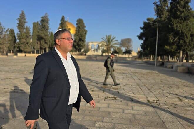 Israeli National Security Minister Itamar Ben-Gvir on the Temple Mount in Jerusalem on Dec. 26, 2024. Source: @itamarbengvir/X.