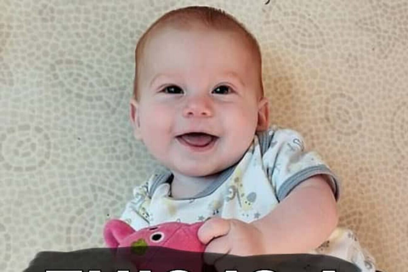 Kfira Bibas, then nine months old, was taken hostage by Hamas on Oct. 7, 2023. Credit: Courtesy.