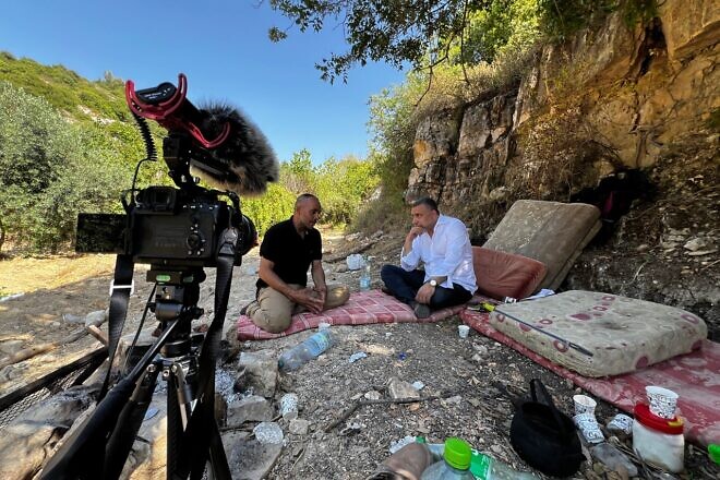 Filming for the documentary "Dying to Live." Credit: Courtesy.