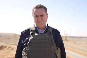 Defense Minister Israel Katz touring the Gaza Strip, Dec. 25, 2024. Credit: GPO
