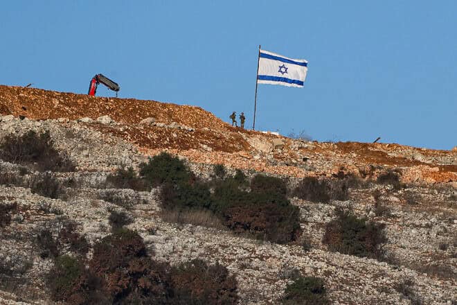 Soldiers in the Israel Defense Forces working on the Israeli border with Lebanon on Dec. 1, 2024. Photo by Ayal Margolin/Flash90.