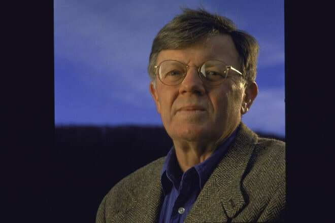 Portrait of longtime writer for “TIME” magazine Lance Morrow. Photo by James Keyser/Getty Images.