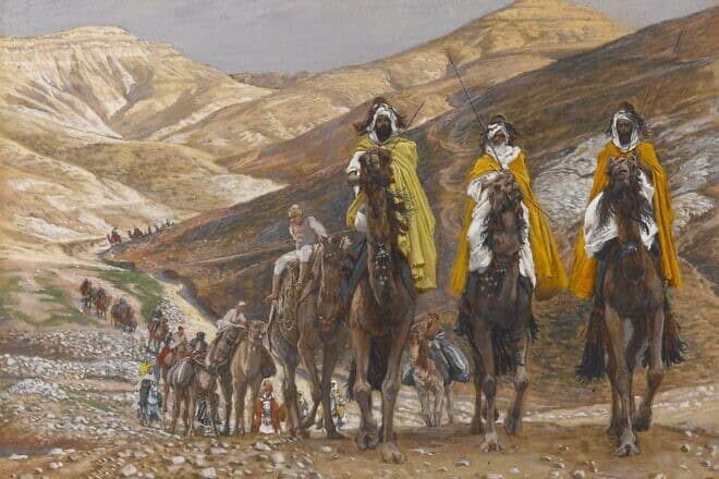 “The Magi Journeying,” watercolor by James Tissot, between 1886 and 1894. Credit: Brooklyn Museum via Wikimedia Commons.