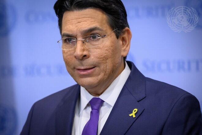 Danny Danon, Israeli ambassador to the United Nations, briefs reporters at U.N. headquarters in New York, Dec. 4, 2024. Credit: Loey Felipe/U.N. Photo.