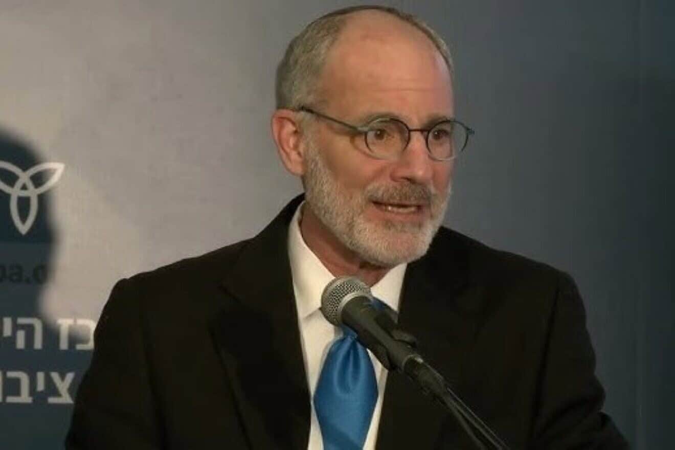 Yehiel Leiter. Credit: Jerusalem Center for Public Affairs/YouTube screenshot.