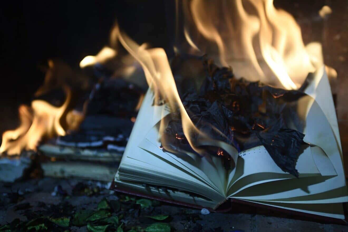 Book burning. Credit: Rafael Juárez/Pixabay.