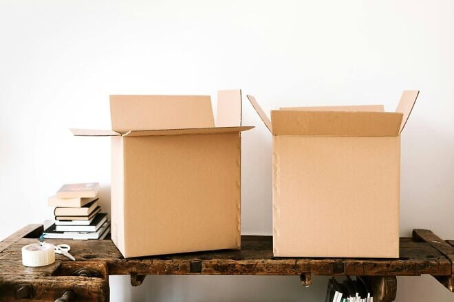 Moving boxes. Photo By: Kaboompics.com/Pexels.