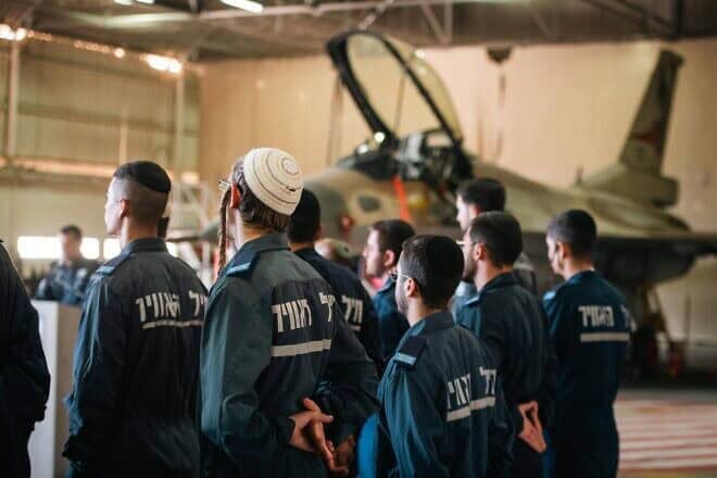 Haredi soldiers at the graduation ceremony at the technical base in Haifa for the Level A Technician Course on Dec. 3, 2024. Credit: IDF.