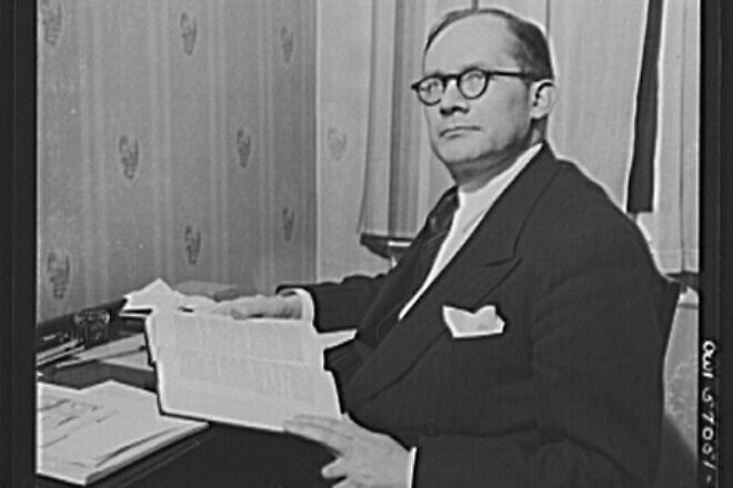 Raphael Lemkin, author of “Axis Rule in Occupied Europe,” coined the term “genocide” during the Holocaust. Photo by J. Sherrel Lakey, Farm Security Administration, Office of War Information/Library of Congress.