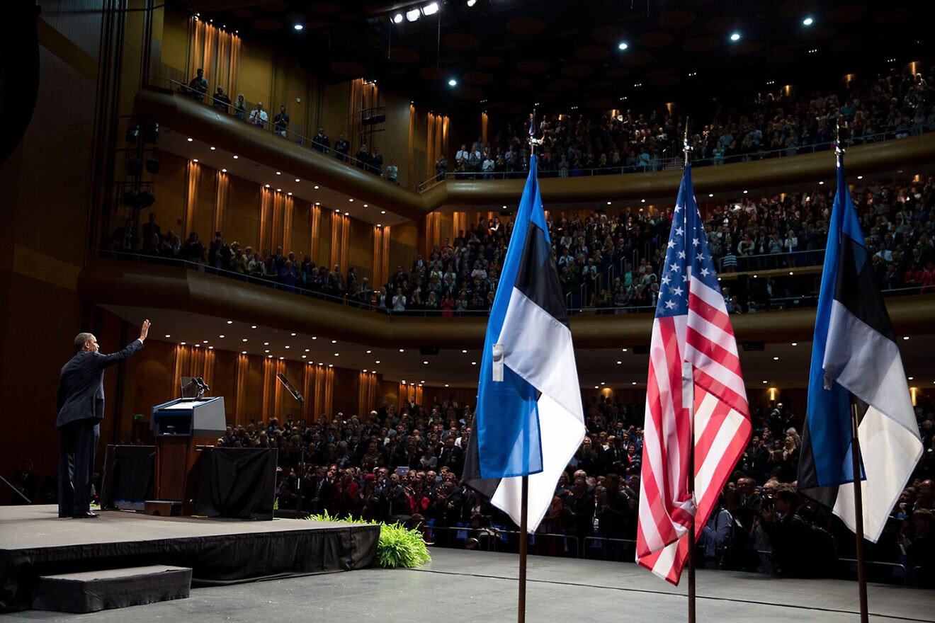President Barack Obama speaks at Nordea Concert Hall in Tallinn, Estonia, on Sept. 3, 2014. Credit: Pete Souza/White House.