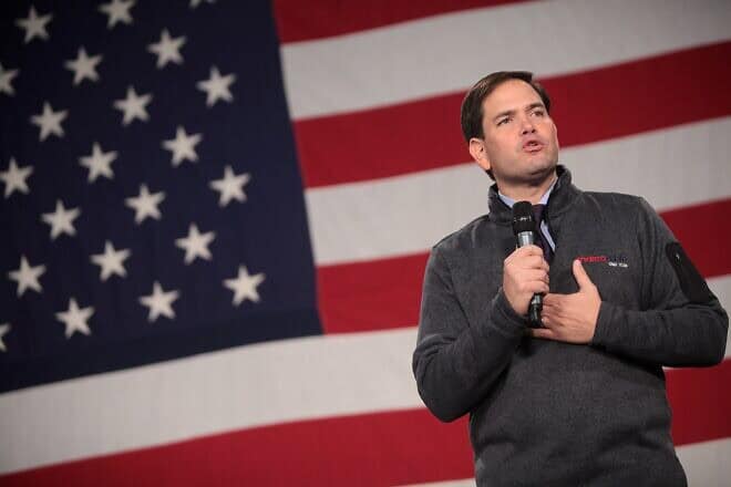 Then-Sen. Marco Rubio (R-FL) speaking at an Iowa Growth & Opportunity Party event in Des Moines, Iowa, on Oct. 31, 2015. Credit: Gage Skidmore via Wikimedia Commons.