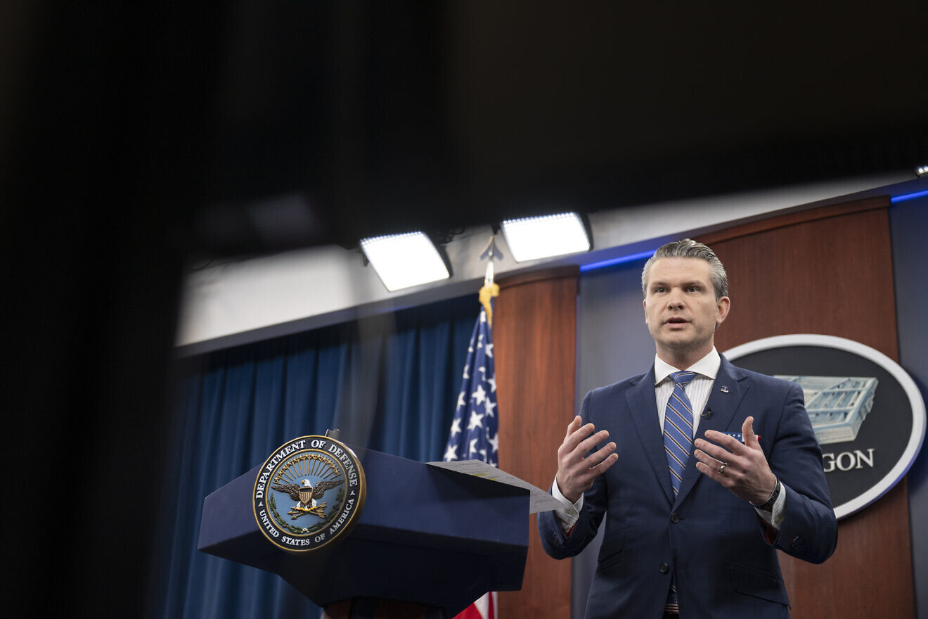 U.S. Secretary of Defense Pete Hegseth is interviewed live on "Fox and Friends" from the Pentagon, Jan. 31, 2025. Credit: U.S. Navy Petty Officer 1st Class Alexander Kubitza/U.S. Department of Defense.