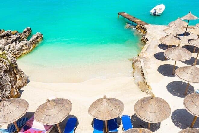 On the beach in Albania. Credit: Courtesy of El Al.