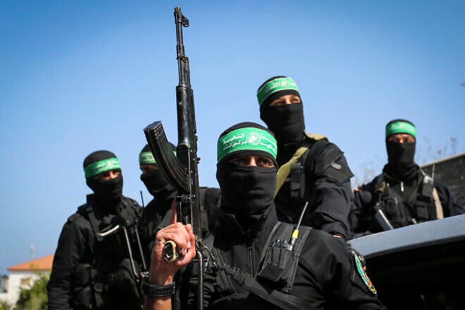Hamas terrorists in Gaza City, on March, 25, 2017. Photo by Abed Rahim Khatib/Flash90.