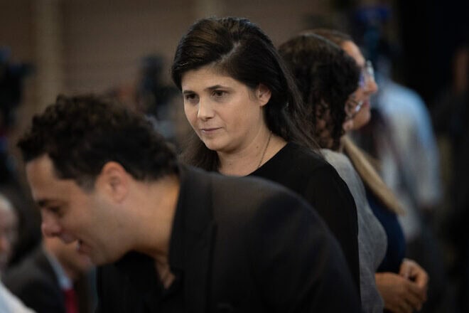Israeli Deputy Foreign Minister Sharren Haskel attends a ceremony at the Foreign Ministry in Jerusalem Nov. 10, 2024. Photo by Yonatan Sindel/Flash90.