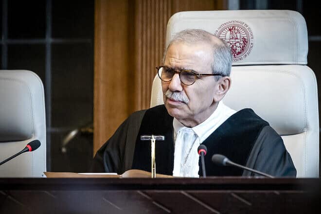 Nawaf Salam , president of the International Court of Justice in The Hague, at a two-day hearing in a case Mexico filed against Ecuador at the ICJ, May 1, 2024. Photo by Remko De Waal/ANP/AFP via Getty Images.