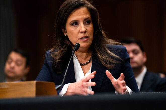 Rep. Elise Stefanik (R-N.Y.) testifies before the Senate Foreign Relations Committee on her nomination to be Ambassador to the United Nations on Capitol Hill on January 21, 2025 in Washington, DC. (Photo by Kent Nishimura/Getty Images)
