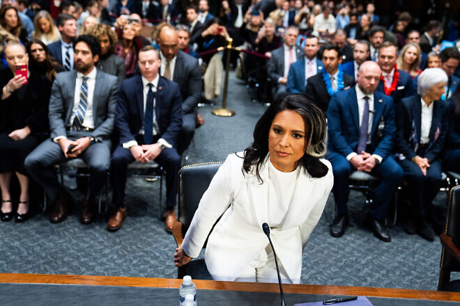 Former U.S. congresswoman Tulsi Gabbard arrives to testify at a Senate Intelligence Committee hearing on her nomination to be U.S. director of national intelligence on Capitol Hill in Washington, Jan. 30, 2025. Photo by Demetrius Freeman/"The Washington Post" via Getty Images.