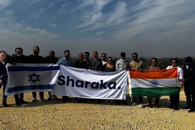 A delegation from India, sponsored by the NGO Sharaka, visited Israel as part of a five-day tour to discuss joint projects and see the hard-hit Jewish communities in the south, January 2025. Credit: Courtesy.