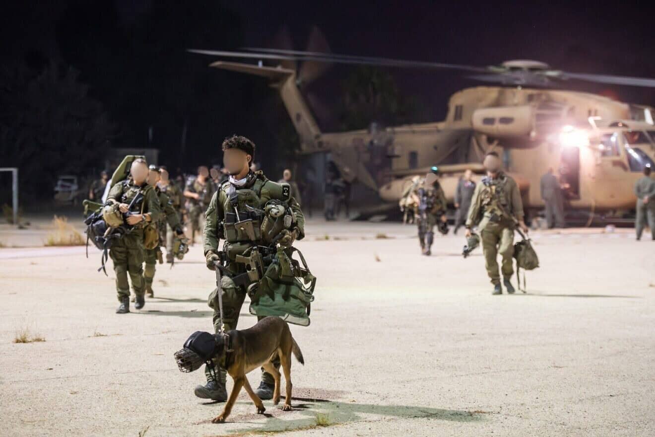 IDF special forces operators arrive at the Masyaf missile production plant in western Syria, Sept. 8, 2024. Credit: IDF Spokesperson's Office.