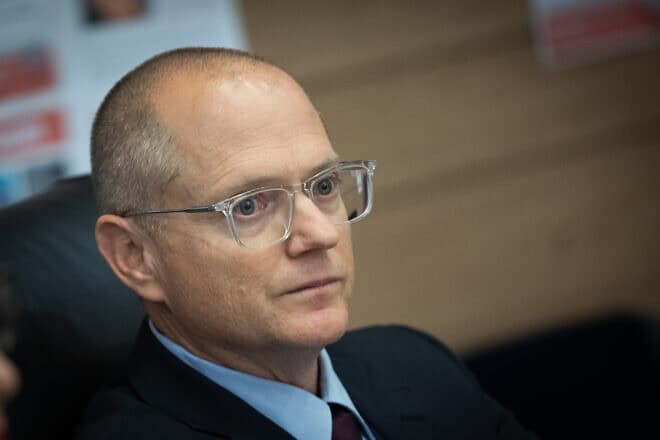 Knesset member Oded Forer leads an Immigration, Absorption and Diaspora Affairs Committee meeting at the Israeli parliament in Jerusalem on Nov. 11, 2024. Photo by Yonatan Sindel/Flash90.