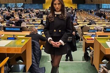 Lizzy Savetsky at the United Nations on International Holocaust Remembrance Day on Jan. 27, 2025. Credit: Courtesy of Shield Communications PR.