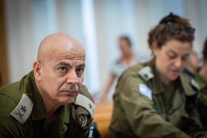 Maj. Gen. Ghassan Alian, Head of Israel’s Coordination of Government Activities in the Territories (COGAT), arrives to the Supreme Court in Jerusalem, Israel for a hearing on the entering of humanitarian aid to the Gaza Strip, July 21, 2024. Photo by Yonatan Sindel/Flash90.