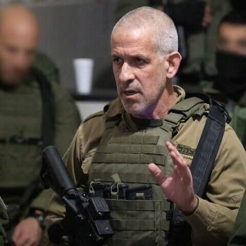 Israel Security Agency (Shin Bet) chief Ronen Bar during a visit to officers serving in Jenin, northern Samaria, Jan. 23, 2025. Credit: Israel Defense Forces.