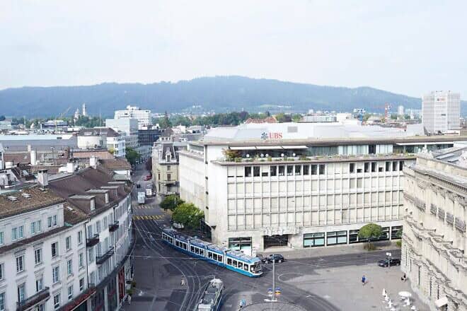 UBS in Zurich, Paradeplatz, Switzerland. Credit: UBS.
