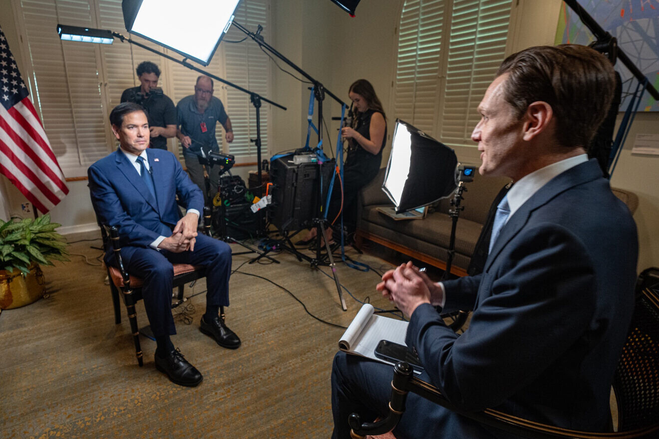 U.S. Secretary of State Marco Rubio interviews with "Fox News" in San Salvador, El Salvador, Feb. 3, 2025. Credit: Freddie Everett/U.S. State Department.
