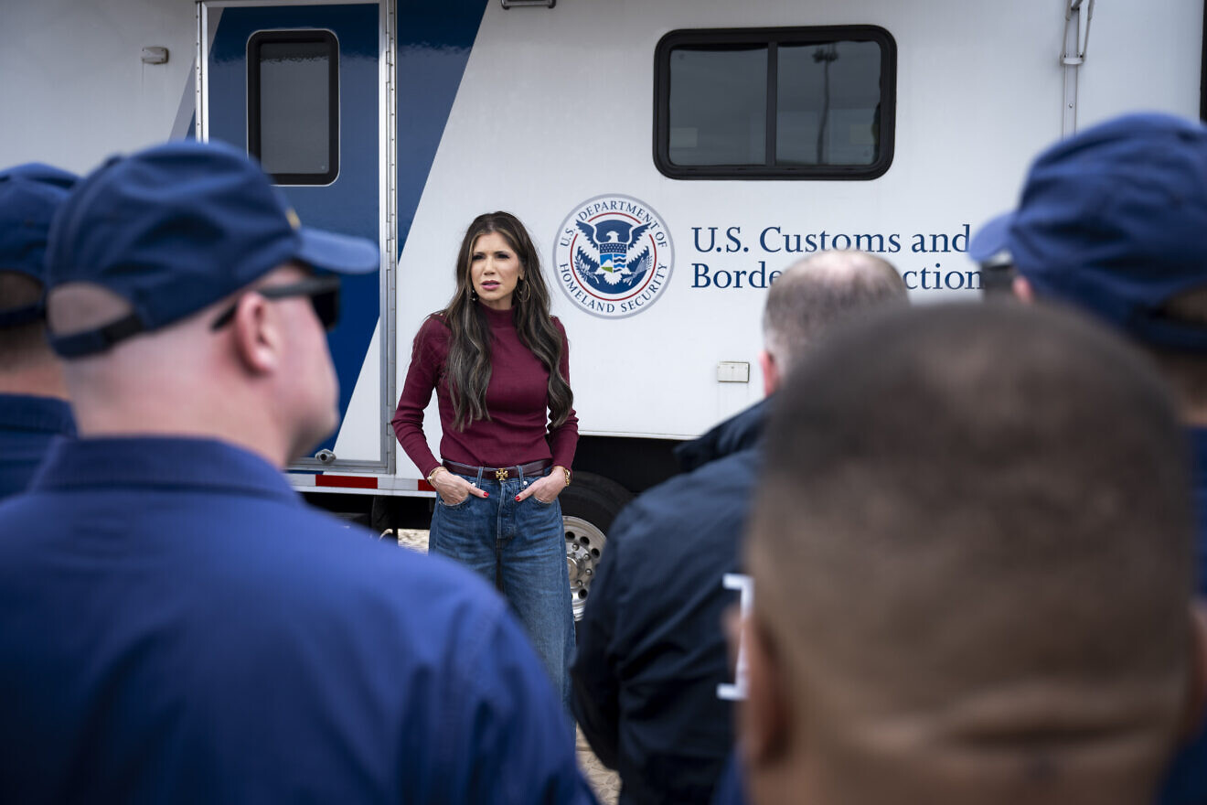 Kristi Noem, the U.S. secretary of homeland security, travels to New Orleans, La., to observe Department of Homeland Security security operations for Super Bowl LIX, Feb. 3, 2025. Credit: Tia Dufour/U.S. Department of Homeland Security.