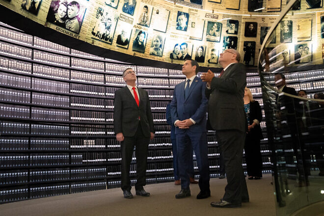 U.S. Secretary of State Marco Rubio participates in a tour and wreath-laying ceremony at Yad Vashem with Israeli Foreign Minister Gideon Sa’ar in Jerusalem, Feb. 16, 2025. Credit: Freddie Everett/U.S. State Department.