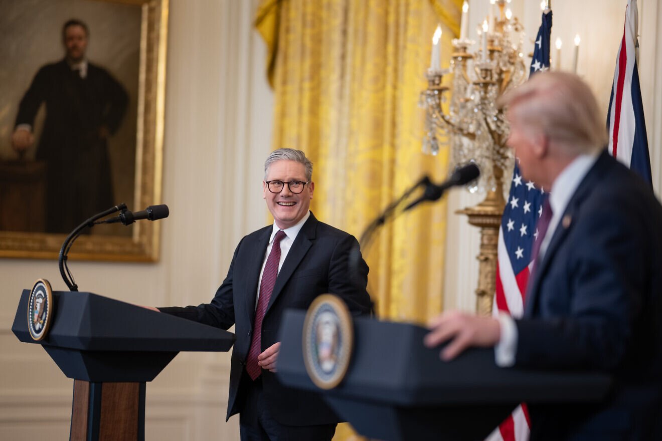U.S. President Donald Trump and UK Prime Minister Keir Starmer participate in a joint press conference in the White House East Room, Feb. 27, 2025. Credit: Daniel Torok/White House.