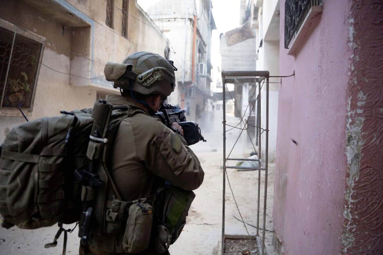 Israel Defense Forces troops operate in the northern Samaria city of Jenin, Feb. 2, 2025. Credit: IDF.