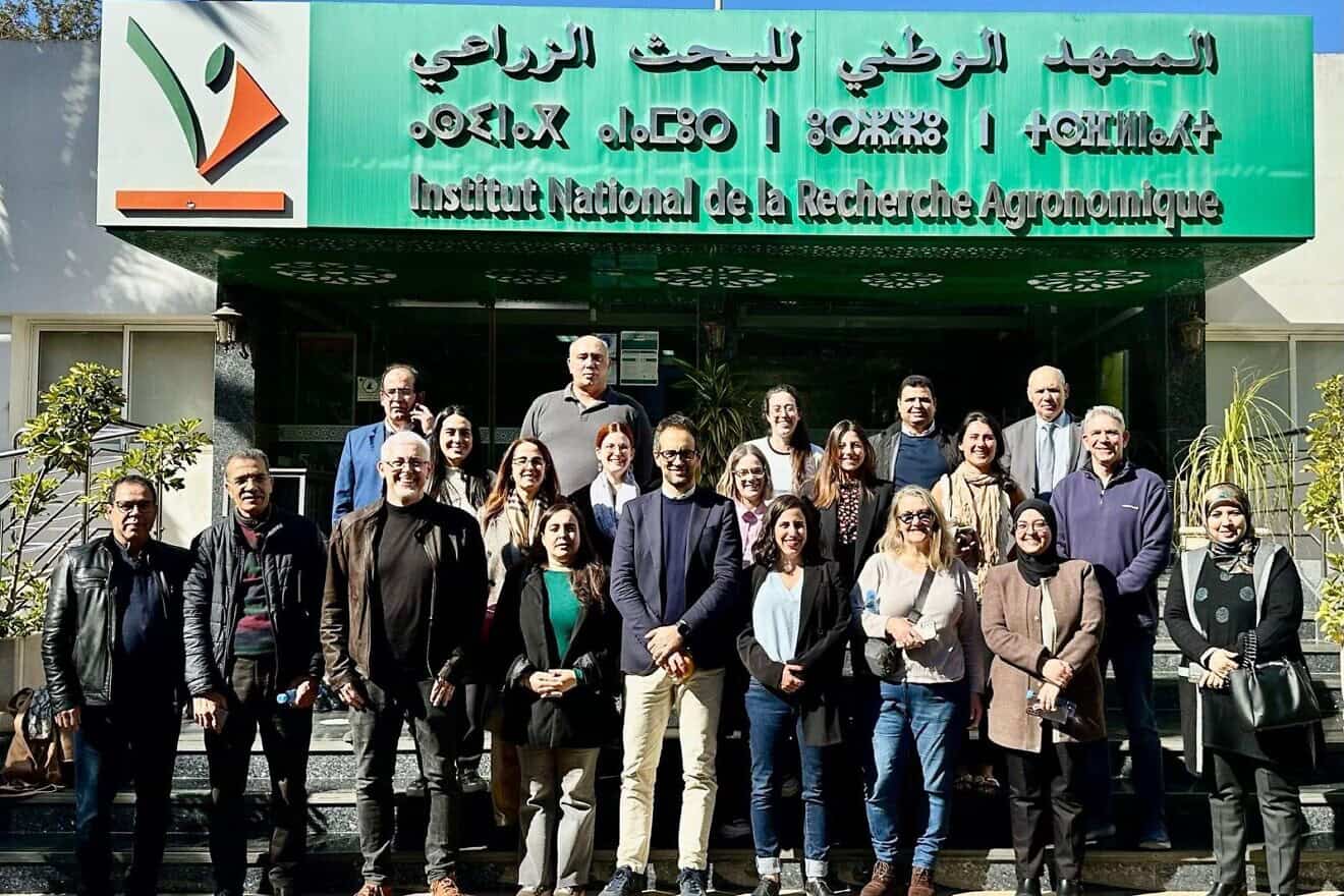 Scientists from Spain, Italy, Greece, Israel, Tunisia and Morocco, including KKL-JNF Chief Scientist Doron Markel (second row, right) at the conference in Rabat on Feb. 12, 2025. Credit: Courtesy.
